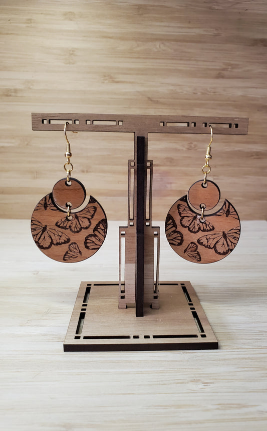Wooden Butterfly Earrings