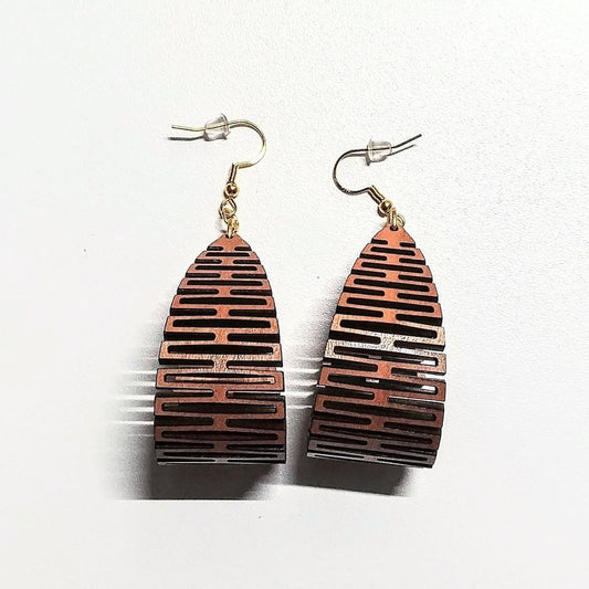 Living Edge Lasered Wooden Earrings