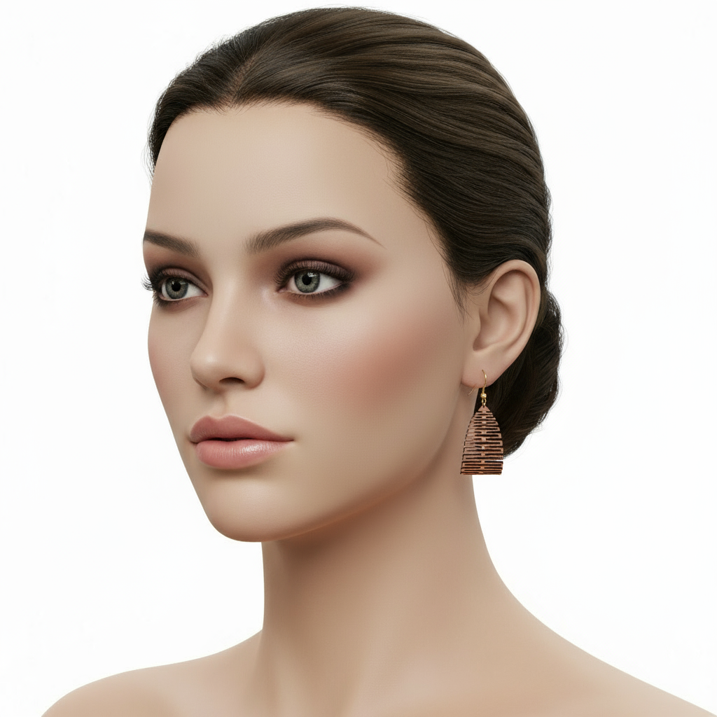 Living Edge Lasered Wooden Earrings