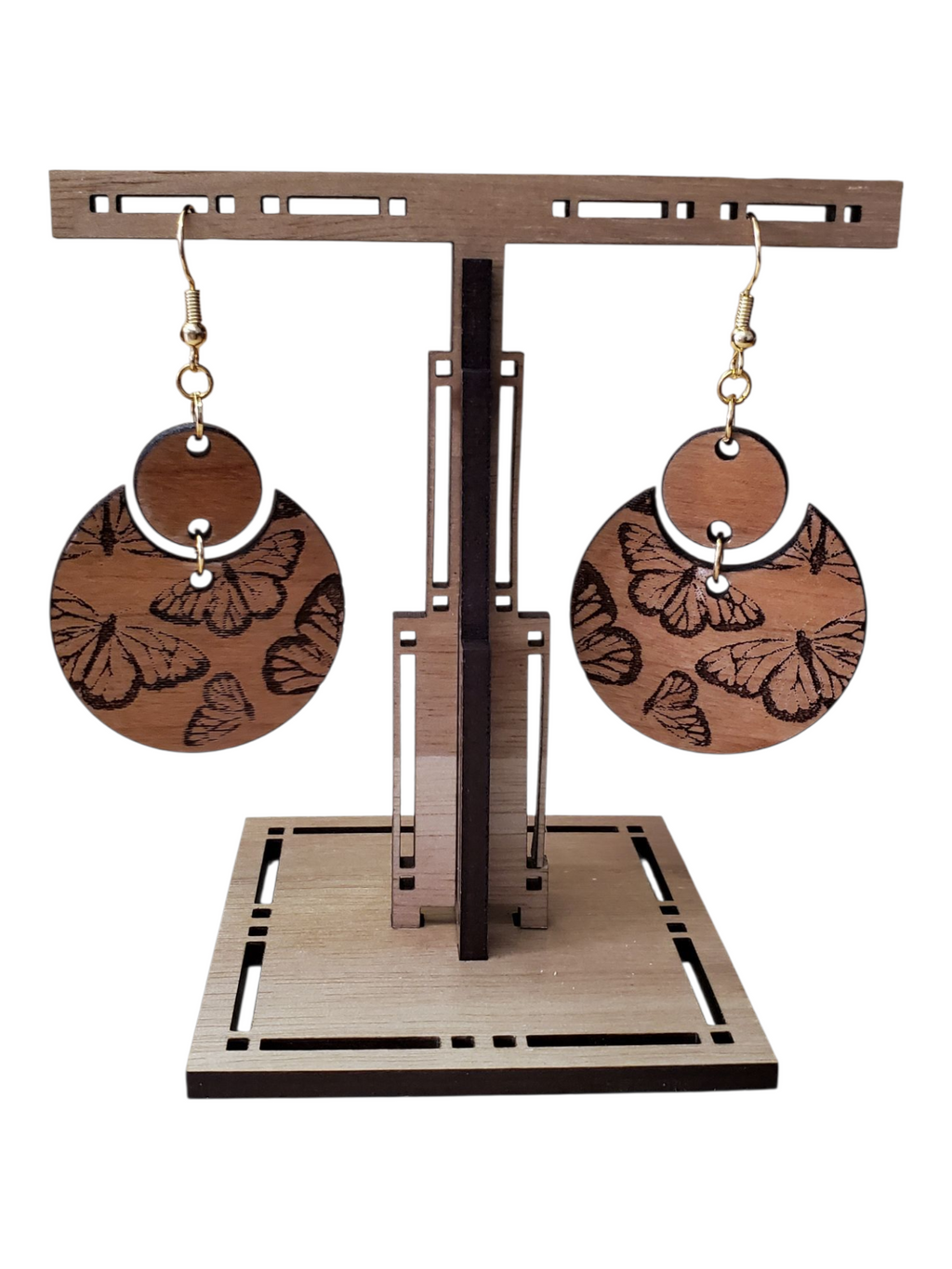 Wooden Butterfly Earrings