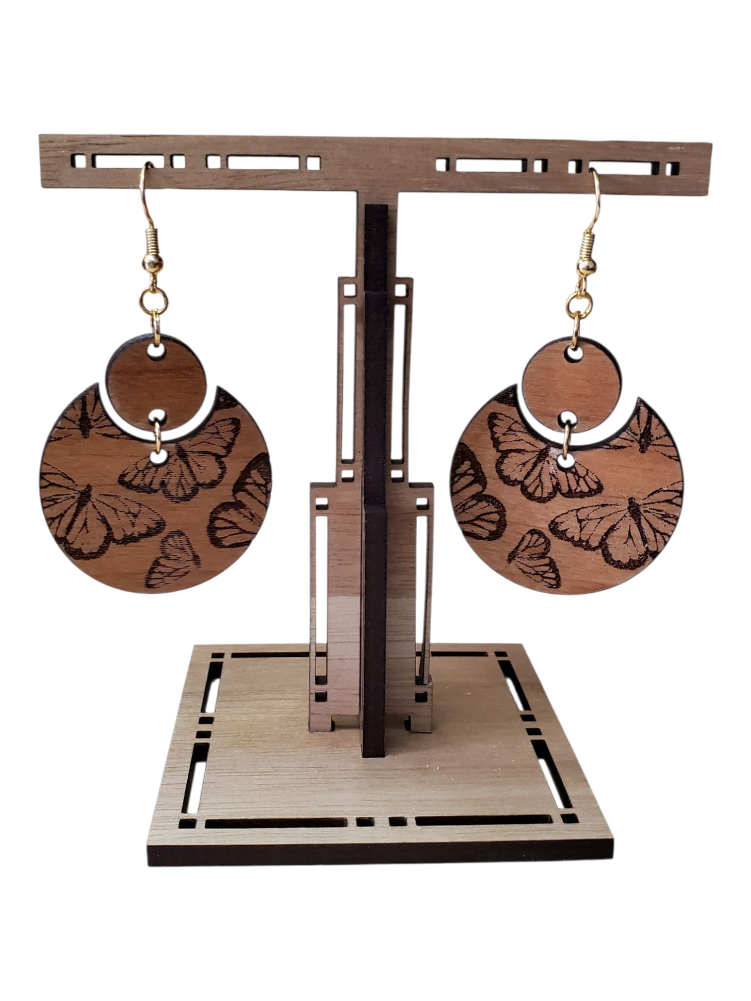Wooden Butterfly Earrings