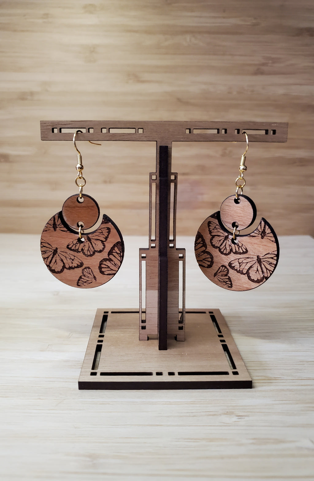 Wooden Butterfly Earrings