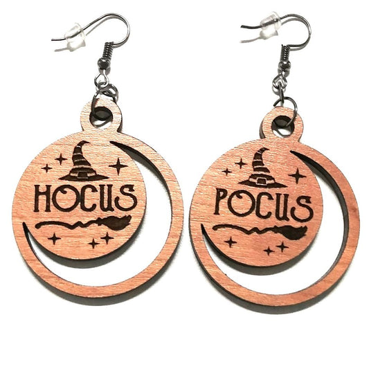 Hocus-pocus Wooden Earrings