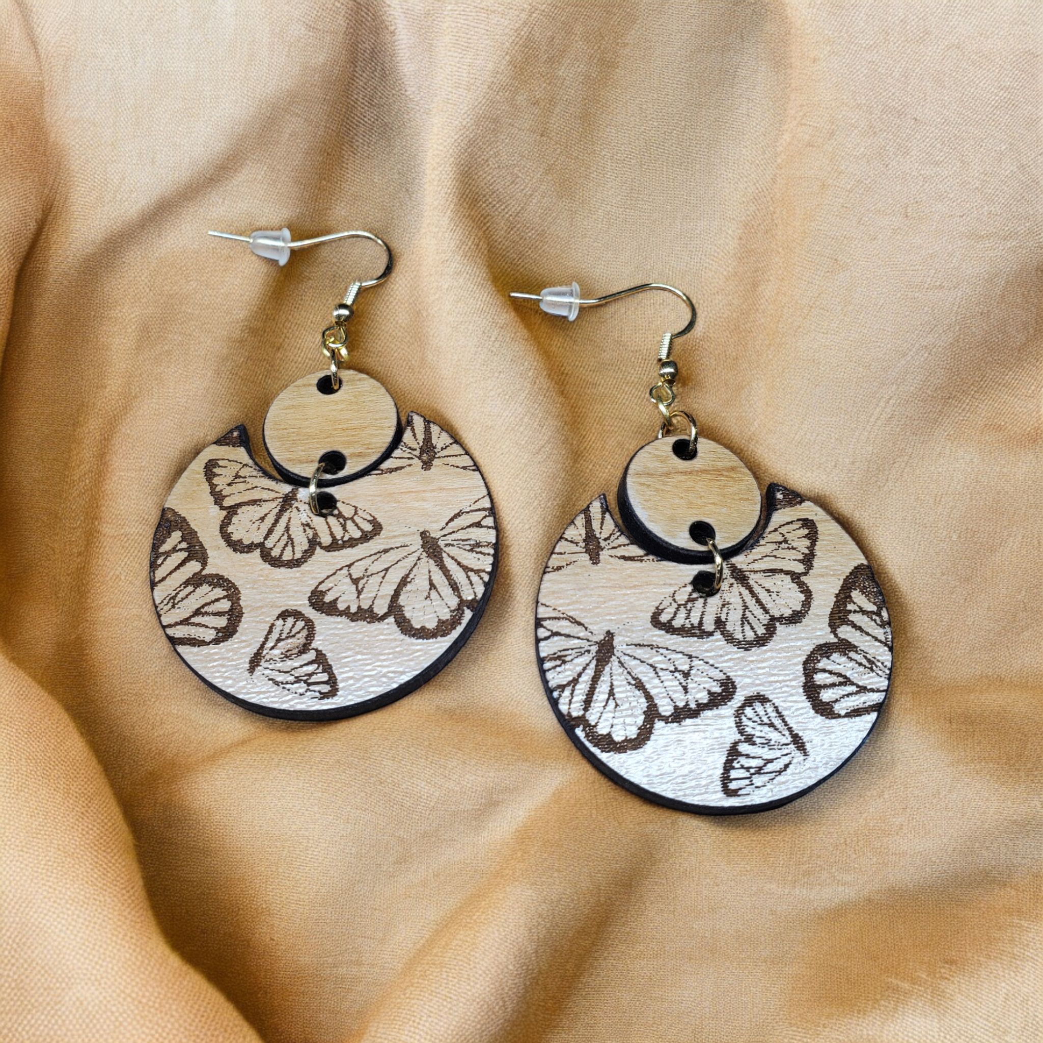 Wooden Butterfly Earrings