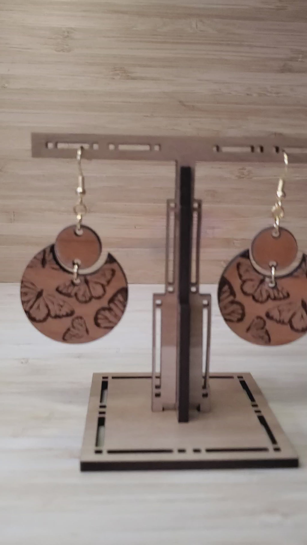 Wooden Butterfly Earrings